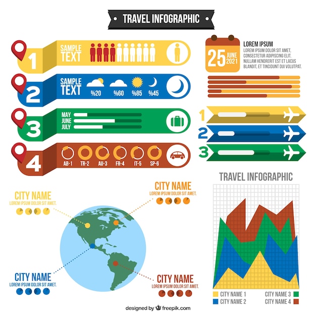 Colorful Travel Infographic – Free Download