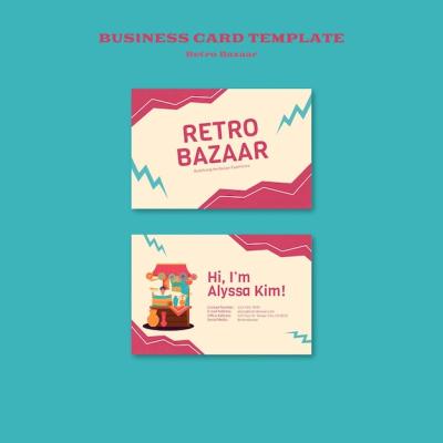 Retro Bazaar Business Card Template – Free Download