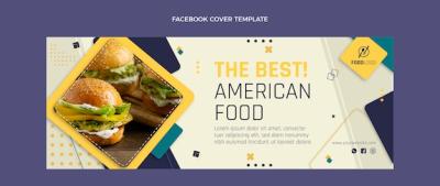 Flat Food Facebook Cover – Free Download