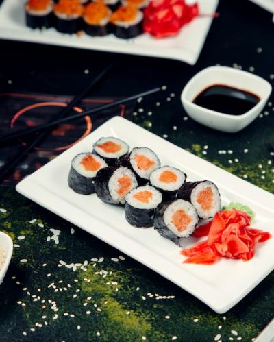 Sushi Rolls with Soybean Sauce – Free Download