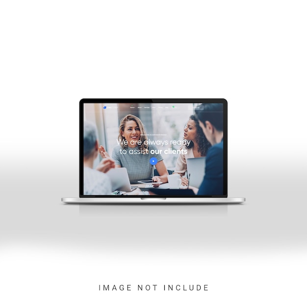 Front View of Laptop Display Mockup – Free Download