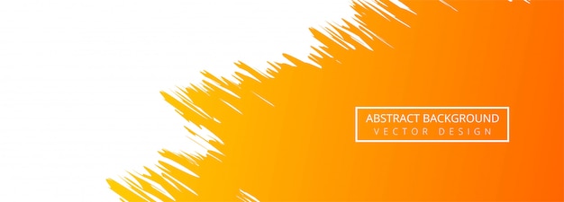 Abstract Orange Watercolor Banner Background – Free to Download