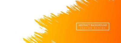 Abstract Orange Watercolor Banner Background – Free to Download