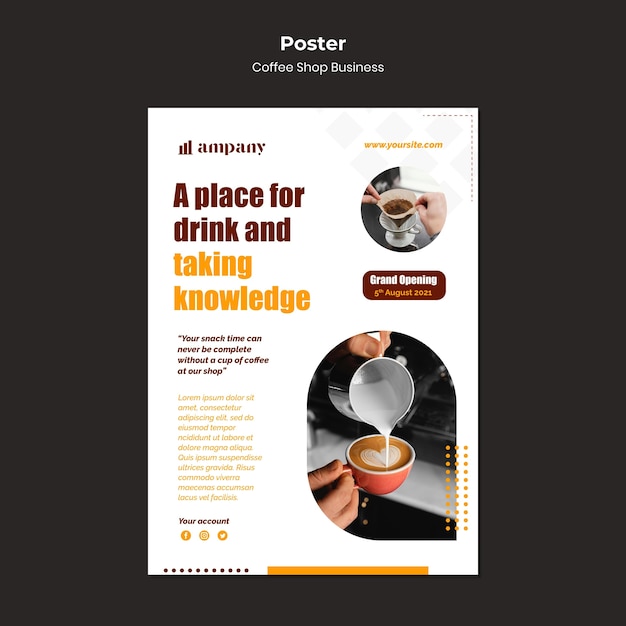 Coffee Shop Business Poster Design Template – Free Download