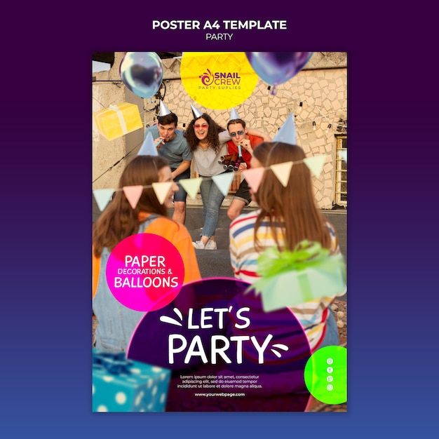 Party Poster Template – Free to Download