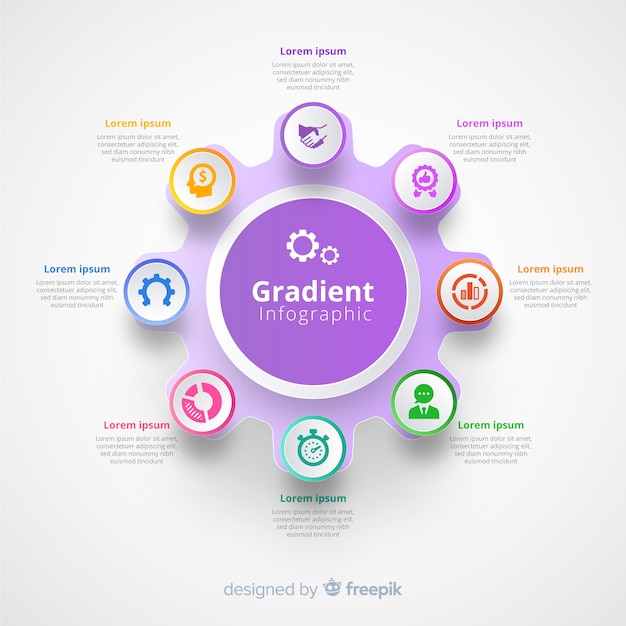 Gradient Style Infographic Template – Download Free Stock Photo