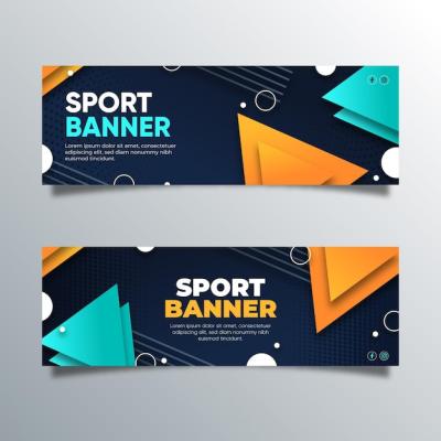 Gradient Sport Banners Template – Free Download