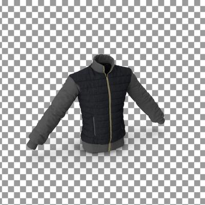 3D Jacket on Isolated Transparent Background – Free Download