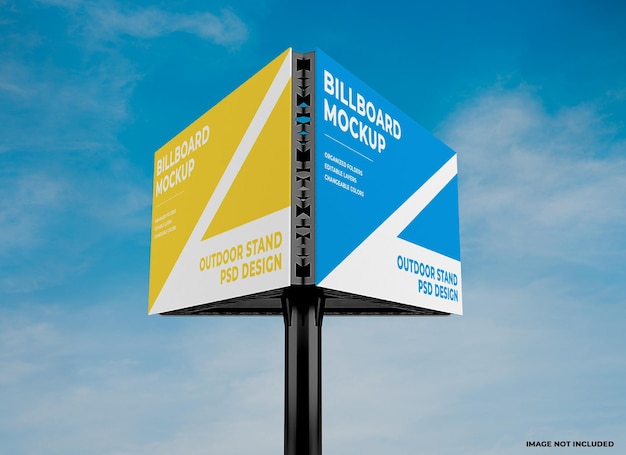 Outdoor Triangle Billboard Mockup Template – Free Download