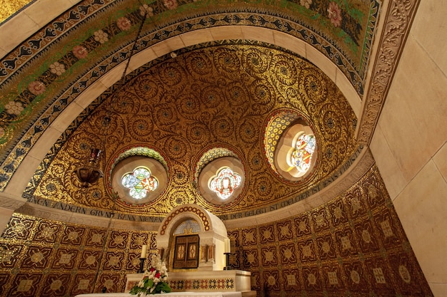 Low Angle Shot of a Historic Church Altar in the Eifel Region, Germany – Free Download