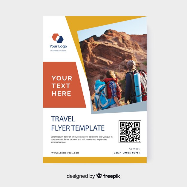 Travel Flyer Template Featuring Stunning Photo – Free Download