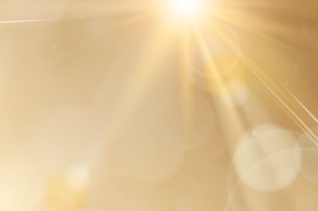 Natural Light Lens Flare on Gold Background – Sun Ray Effect | Free Download