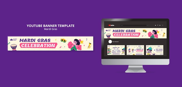 Mardi Gras Template Design – Free to Download