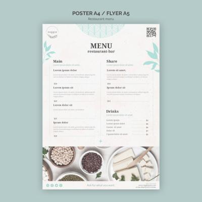 Restaurant Menu Poster Template – Free to Download