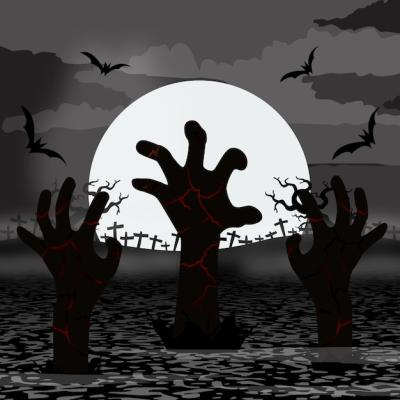 Zombie Hands Rise in Halloween – Free Stock Photo for Download