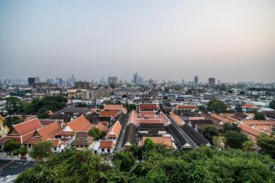 Golden Pagoda at Wat Saket Ratcha Wora Maha Wihan in Bangkok, Thailand – Free Stock Photo for Download