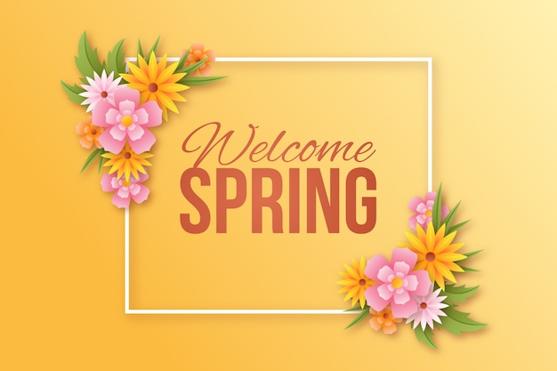 Realistic Spring Floral Frame – Free Stock Photo for Download