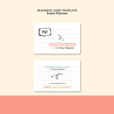 Event Planner Business Card Design Template – Free Download