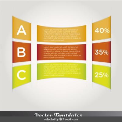 Colorful Curved Banners Infographic – Free Download