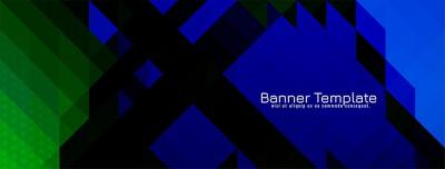 Abstract Geometric Triangular Mosaic Pattern Banner Design Vector – Free Download