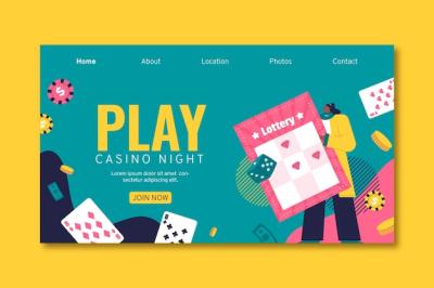 Casino Night and Gambling Landing Page Template – Free to Download