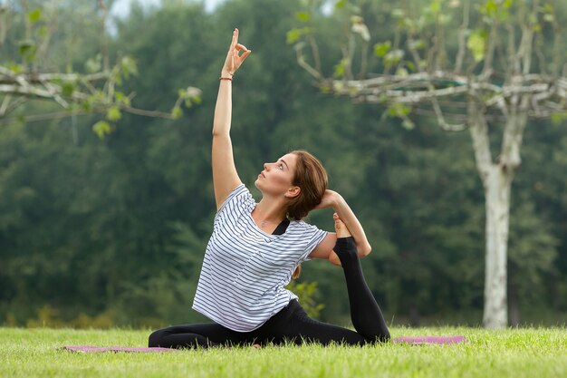 Young Beautiful Woman Practicing Yoga in Green Park – Free Stock Photo, Download Free