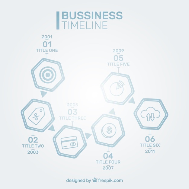 Colorful Business Timeline in Flat Design – Free Download