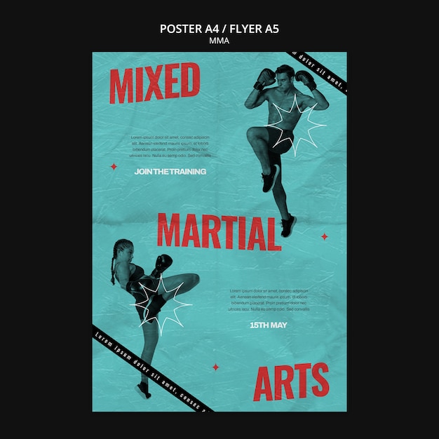 Mixed Martial Arts Poster Template – Free Download