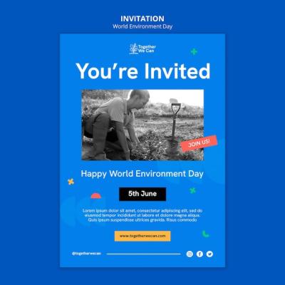 World Environment Day Celebration Event Invitation Template – Free Download