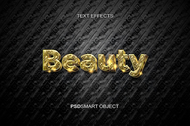 Luxury Beauty Gold 3D Logo Mockup Text Style – Free Download