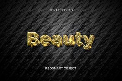 Luxury Beauty Gold 3D Logo Mockup Text Style – Free Download