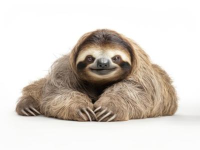 Sloth Photo Isolated on White Background – Free Download