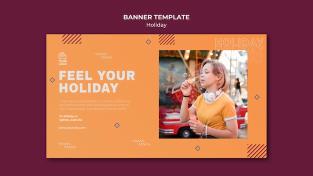 Holiday Banner Template – Download Free Stock Photo