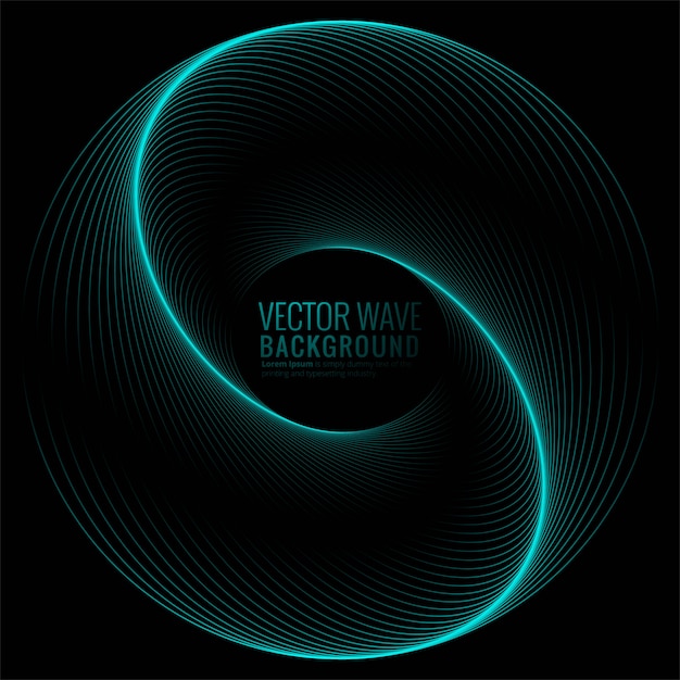 Abstract Circular Glowing Wave Background – Free Download