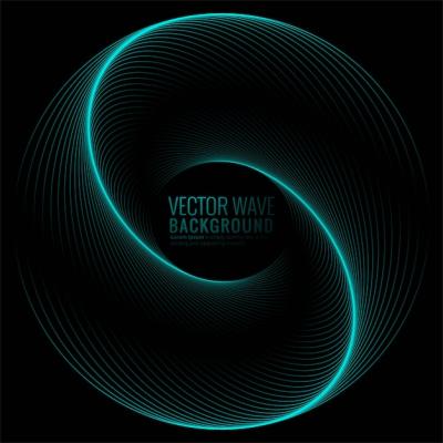 Abstract Circular Glowing Wave Background – Free Download