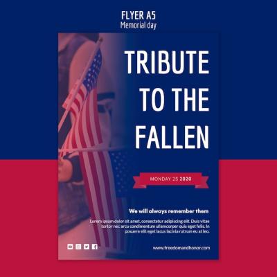 Memorial Day Flyer Template Concept – Free Download