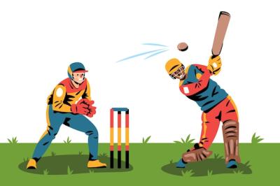 Hand Drawn IPL Cricket Illustration – Free Download