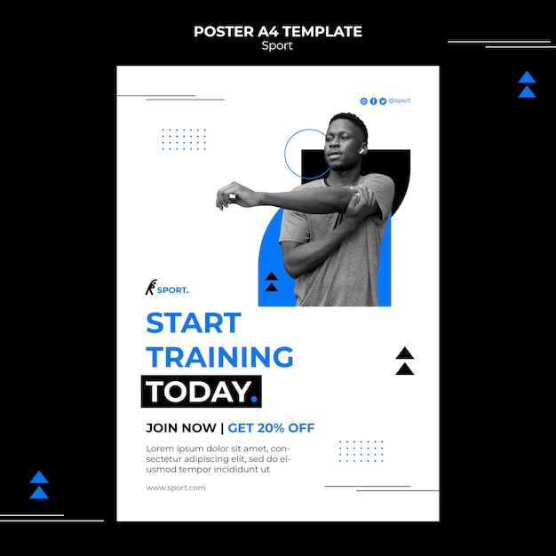 Sport Poster Design Template – Free Stock Photo Download