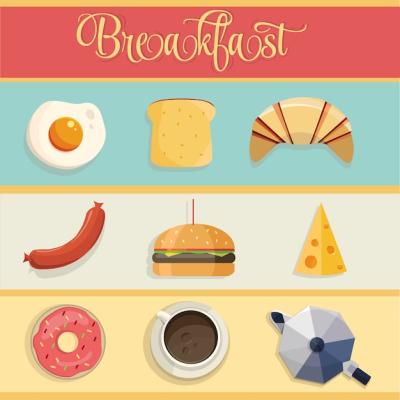 Breakfast Design Set – Free to Download High-Quality Vector Templates