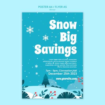 Creative Winter Template Design – Free Download