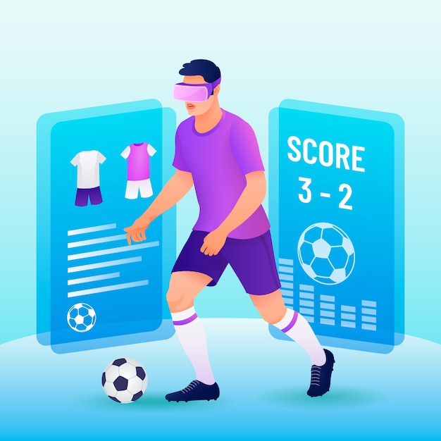 Gradient Virtual Sports Illustration – Free Download