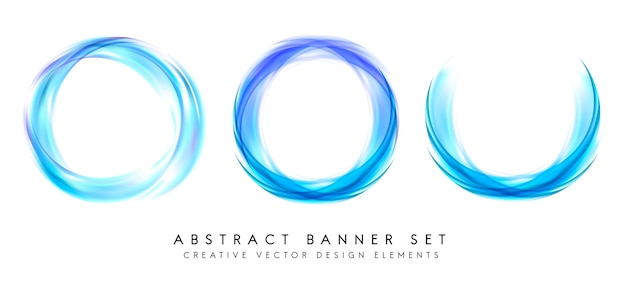 Blue Abstract Banner Set – Free Download