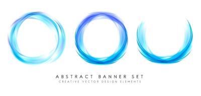 Blue Abstract Banner Set – Free Download