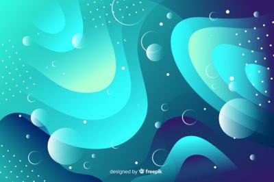 Colorful Gradient Liquid Shapes Background – Free Download