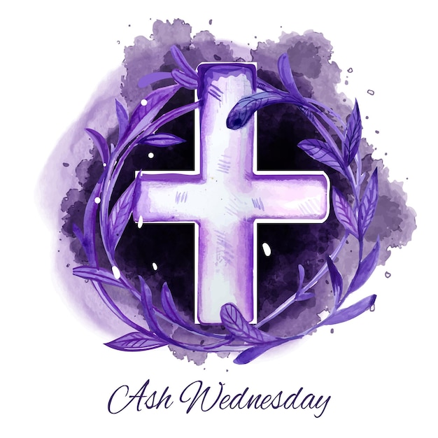 Watercolor Ash Wednesday – Free Stock Photo for Download