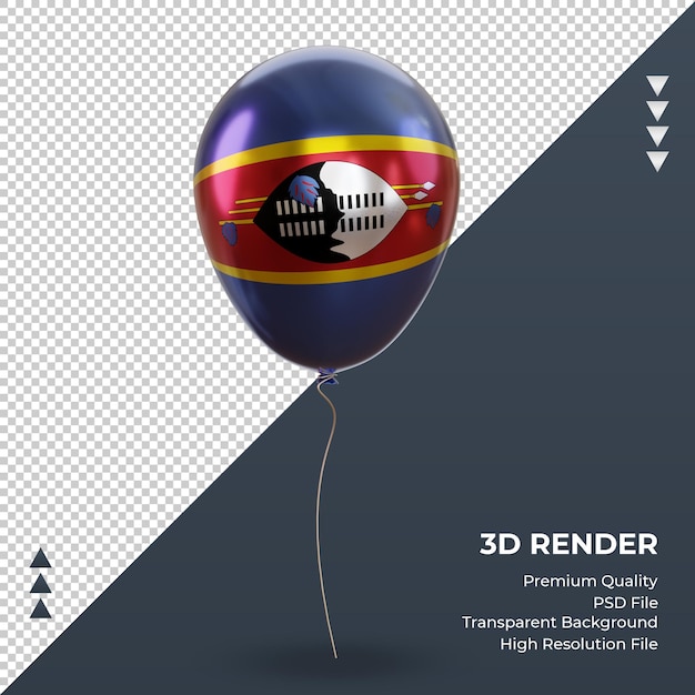 Realistic 3D Balloon Eswatini Flag – Free Download