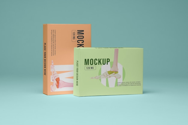 Pharmaceutical Packaging Design Mockup – Free Download