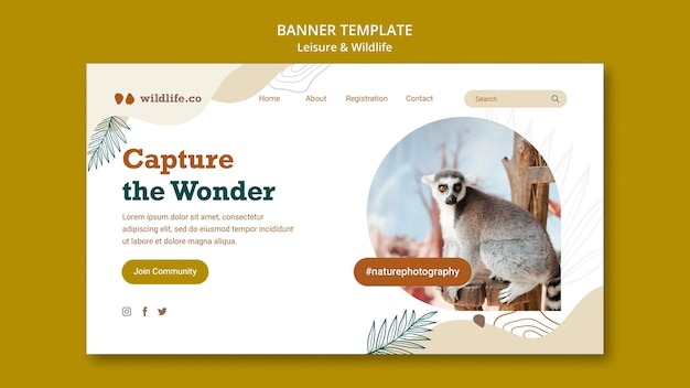 Flat Design Leisure and Wildlife Template for Free Download