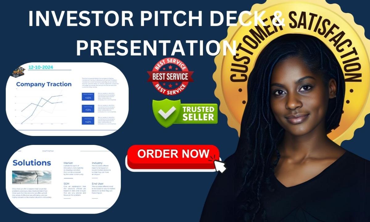 I Will Design Investor Pitch Deck | Pitch Deck Redesign | Pitch Deck Edit