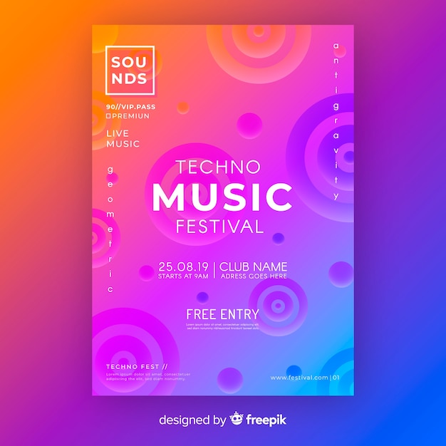 Abstract Music Festival Poster – Free Download, Free Stock Photo